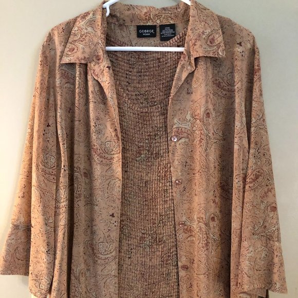 George women's tank and blouse combination Size 18W-20W